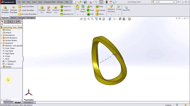 SOLIDWORKS - Advanced Sweep Feature Techniques смотреть онлайн