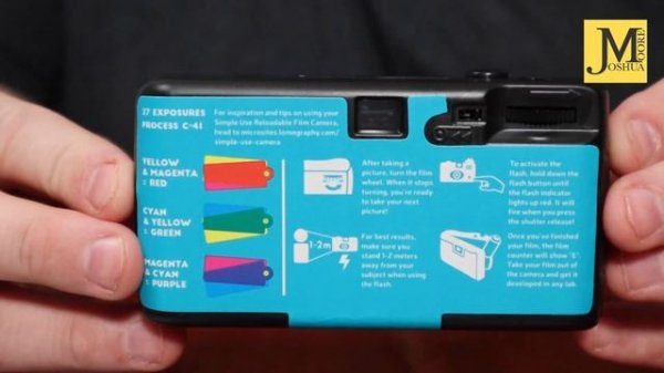 Lomography Simple Use Reloadable Film Camera LomoChrome with Turquoise film Unboxing