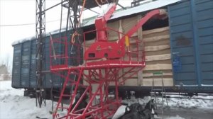 Погрузка зерна в крытый вагон