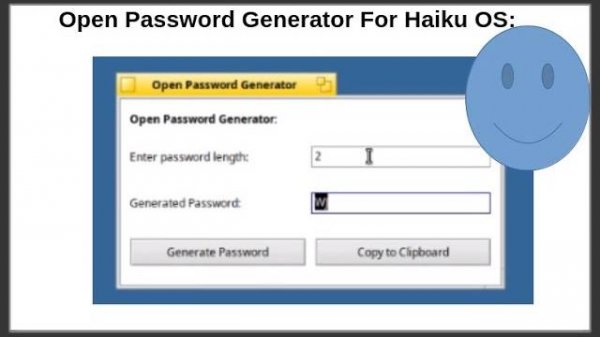Open Password Generator For Haiku OS!