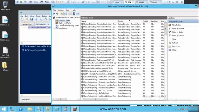 How to disable Windows Firewall with PowerShell in Windows Server 2012 смотреть онлайн