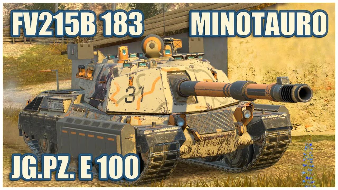 Minotauro, FV215b 183 & Jg.Pz. E 100  Tanks Blitz Gameplay