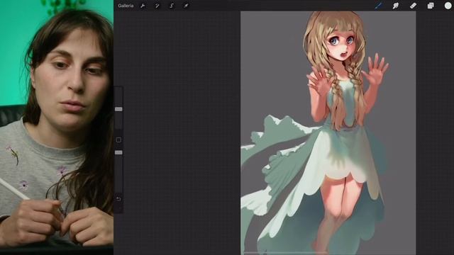 Colorazione in stile "mangoso" pittorico| come uso PROCREATE смотреть онлайн