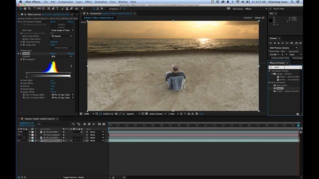 After Effects CC 2014 3D Camera Tracker Tutorial with Composite смотреть онлайн