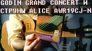Карбоновые струны Alice AWR19CJ-N и гитара Godin Grand Concert Duet