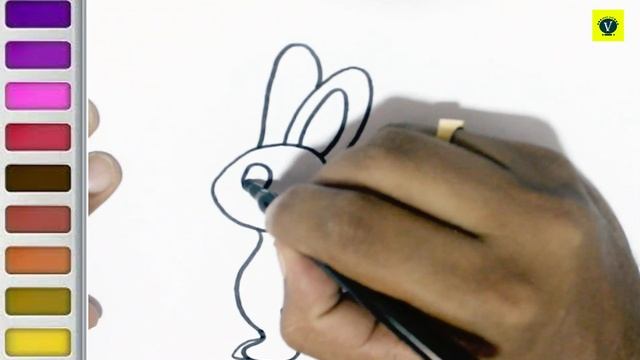 Rabbit Drawing For Kids, Easy Drawing смотреть онлайн
