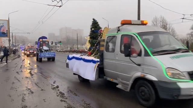 Новогодний автопробег в Гродно смотреть онлайн