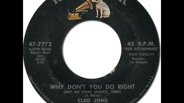 CLEO JONES - Why Don't You Do Right [RCA Victor 47-7772] 1960 смотреть онлайн