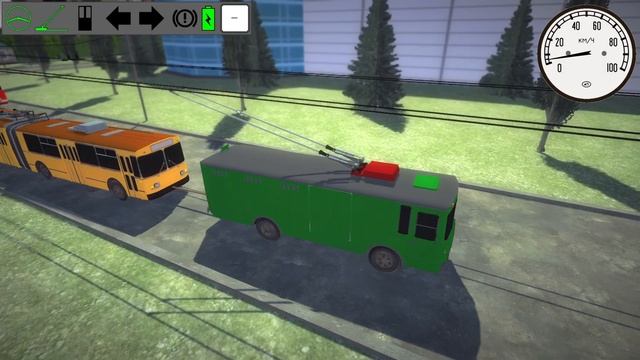 Буксирую сломавшийся троллейбус ЗиУ Micro Trolleybus Simulator
