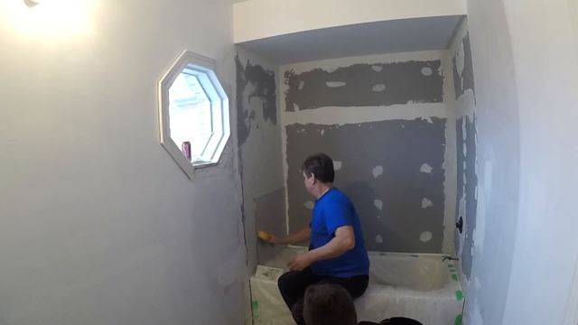 BATHROOM RENOVATION - DIY small bathroom remodel - how to renovate a bathroom - home reno part 1 смотреть онлайн