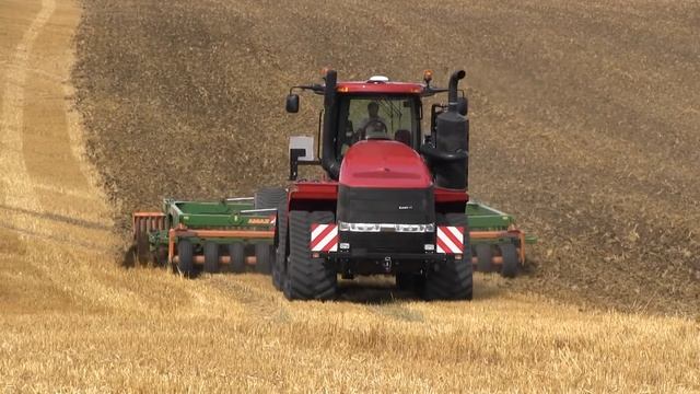 Case IH Quadtrac 620 with Amazone Centaur cultivator in Germany смотреть онлайн