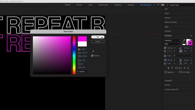 REPEATED TEXT Motion Graphics Background (Adobe After Effects Tutorial) смотреть онлайн