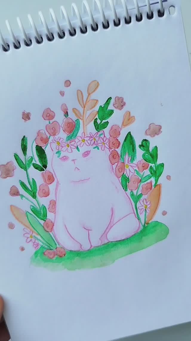 Кот акварелью смотреть онлайн