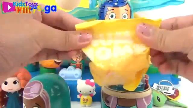 Kids Toys Utube 05 Bubble Guppies Nesting Matryoshka Dolls Stackable Cups With Toy Surprises смотреть онлайн
