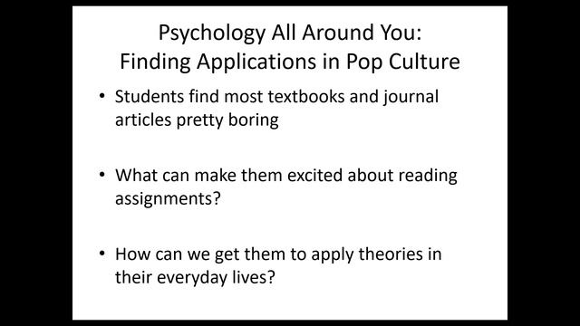 Three Ideas for Innovative Teaching of Psychology смотреть онлайн