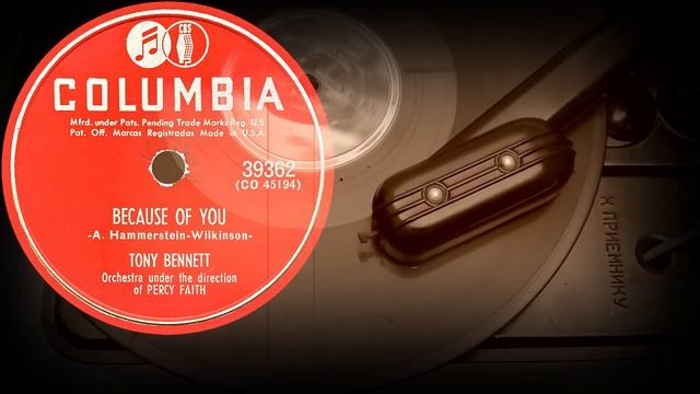 BECAUSE OF YOU - TONY BENNETT, Orchestra under the direction of PERCY FAITH (1951) смотреть онлайн