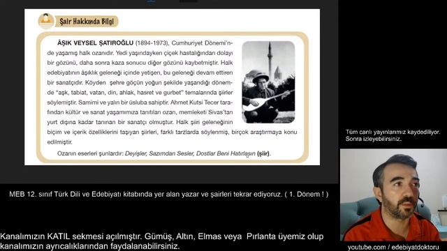 MEB 12. Sınıf Türk Dili ve Edebiyatı 1. Dönem YAZAR-ŞAİR TEKRARI 2. Bölüm смотреть онлайн