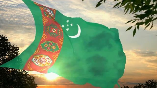Flag and anthem of Turkmenistan смотреть онлайн