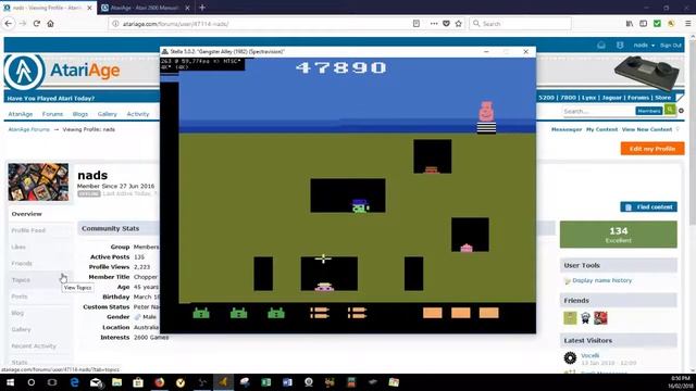 Atari 2600 EMU Gangster Alley 99,990 pts смотреть онлайн