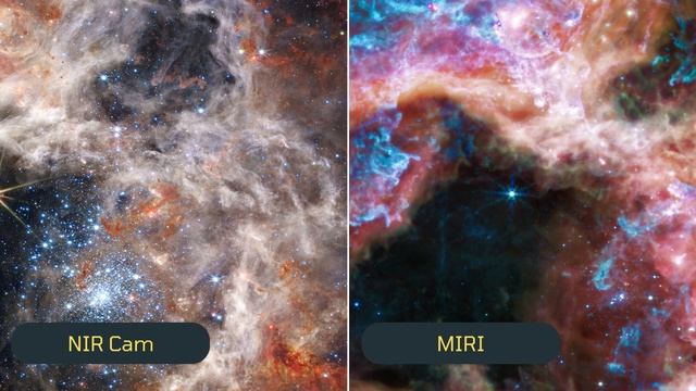 Tarantula Nebula Captured By James Webb - 4K Video смотреть онлайн
