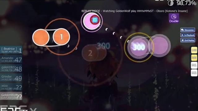 osu! - HHHxMMxST - Oboro [Kotone's Insane] +DT - A 98.17% смотреть онлайн