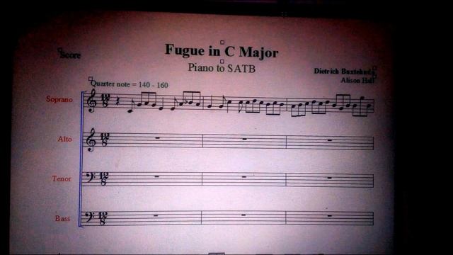 Fugue in C Major Piano to SATB смотреть онлайн