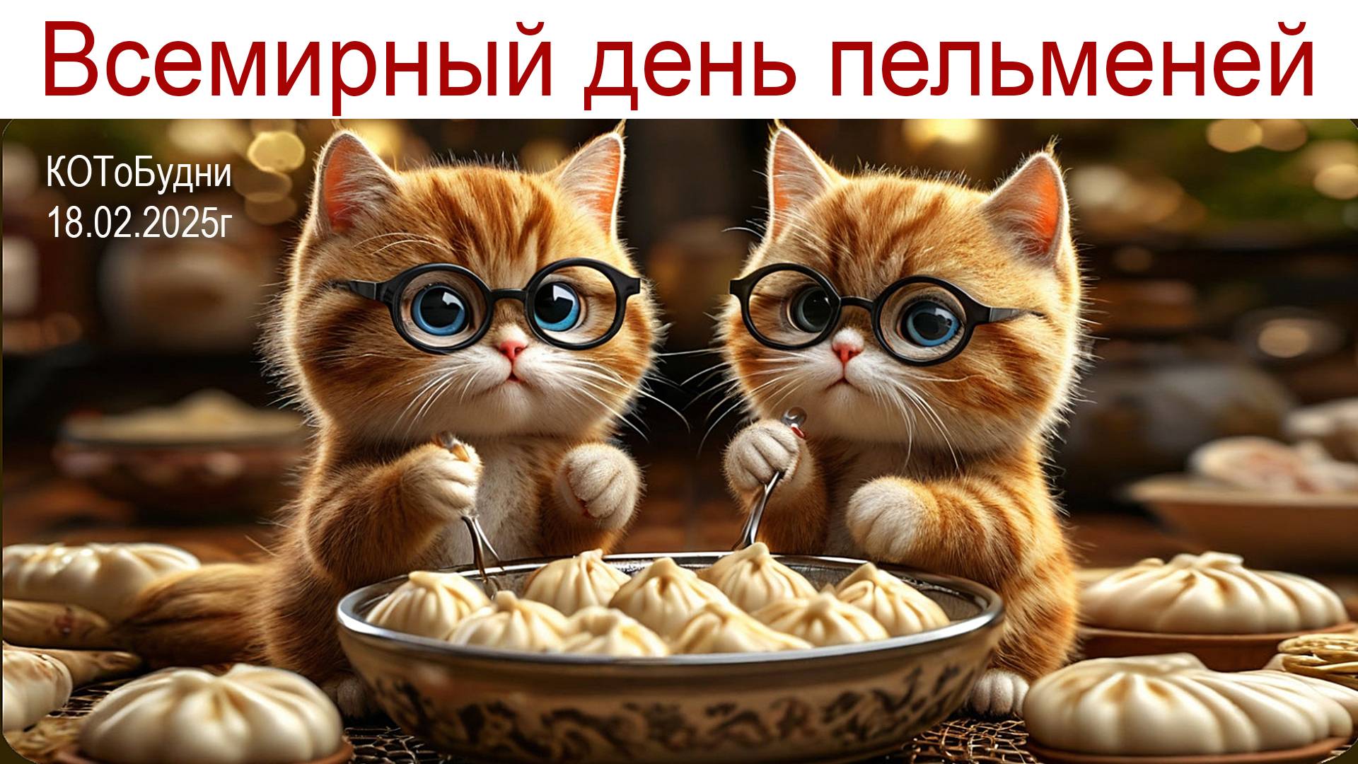 Неужели снова международный скандал: Кто же придумал пельмени?! или КОТоБудни от 18.02.2025г. смотреть онлайн