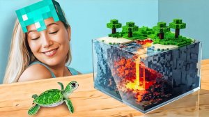 Я построила экосистему в Minecraft за 10 000 долларов для своей черепахи!