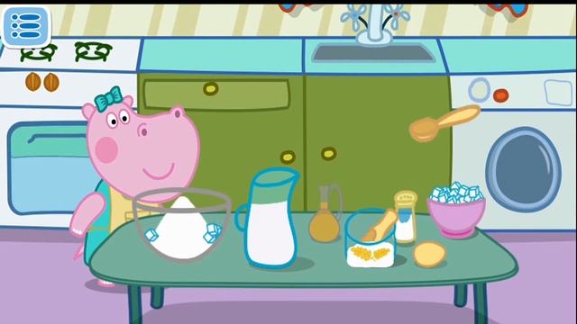 Pepa Pig Cooking Kids Game  Гиппо Пеппа Готовит еду.