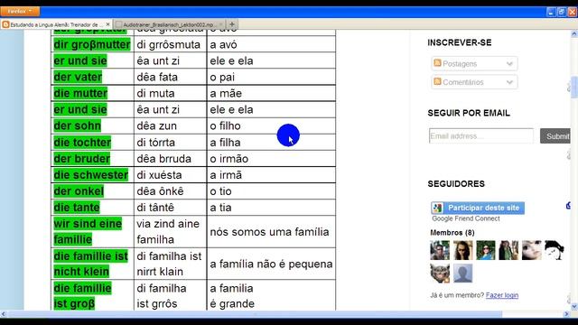 Curso de Alemão - Treinador de pronúncia - Lição 2: Família смотреть онлайн