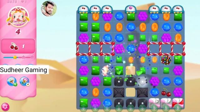 Candy Crush Saga Level 3875 ।  Tough Level । No Boosters । Candy Crush 3875 Help। Sudheer CC  Gamin