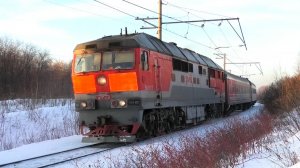 ТЭП70-0257 с пригородным поездом Алапаевск - Екатеринбург-Пасс.