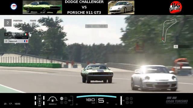 GT sport- Dodge Challenger 1970- VS- Porsche 911 GT3 2001 смотреть онлайн
