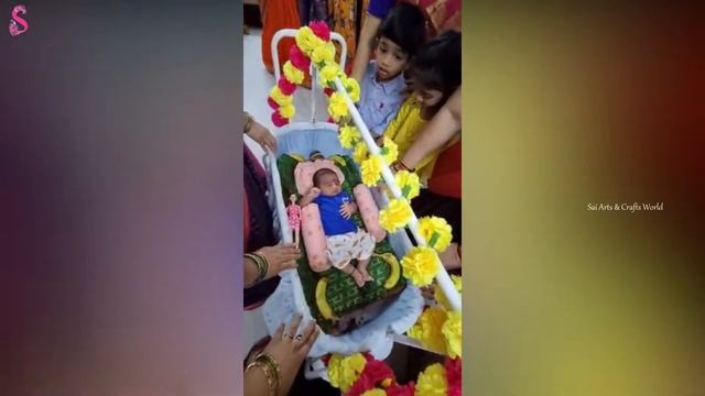 Cradle Ceremony🎊❣️//Uyyala Veduka//21st day Celebration//Vlog//***Sai Arts & Crafts World*** смотреть онлайн