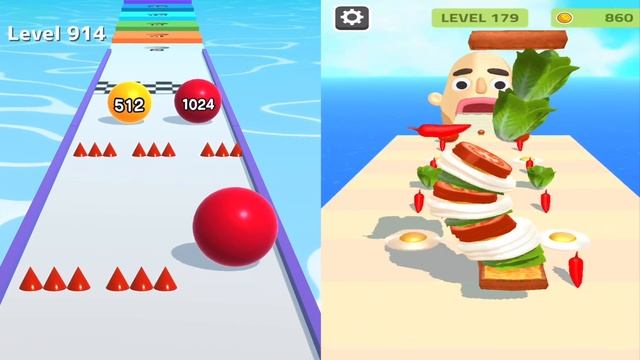 💙 💚 Ball Run 2048 Vs Sandwich Runner Speedrun New Big Update Gameplay Walkthrough 4K 12 смотреть онлайн