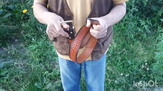 Ремень из кожи растительного дубления смотреть онлайн