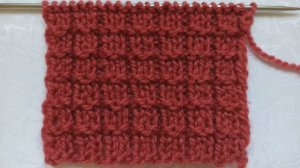 Вафельный узор спицами