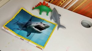 Распаковка антистресс-динозавр от Sbabam. Kreaturex Predatori del Jurassiko