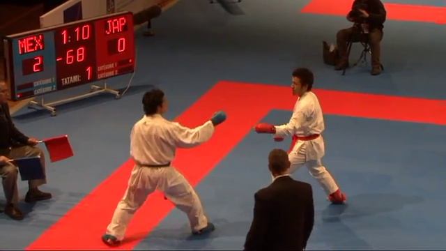 2009 WKF Jr Worlds -21 Men -68 Kg Aka Japan vs Ao Mexico.mpg смотреть онлайн