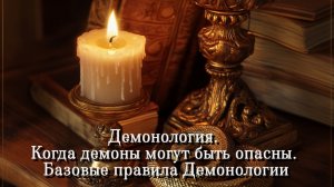Демонология. Когда демоны могут быть опасны. Базовые правила Демонологии