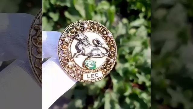 Брошь Знак Зодиака Лев,США,ART,60ые годы,позолота смотреть онлайн