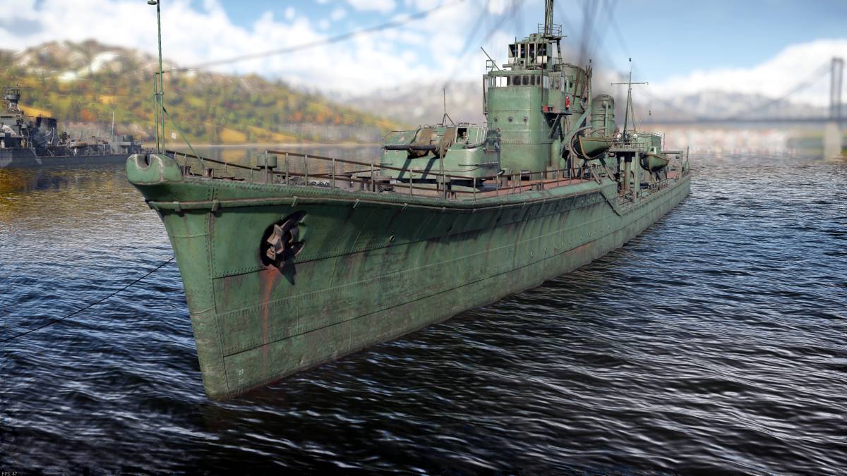 Играю на японском эсминце IJN Yugumo в War Thunder. смотреть онлайн