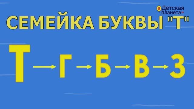 Семейка буквы Т это буквы Т Г Б В З #Детскаяпланета #ТатьянаБокова смотреть онлайн