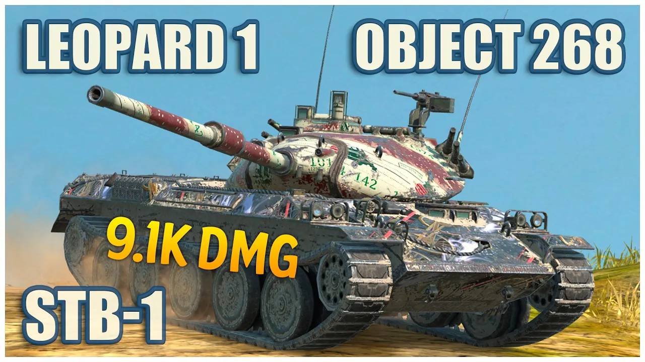 STB-1, Leopard 1 & Объект 268  Tanks Blitz Gameplay