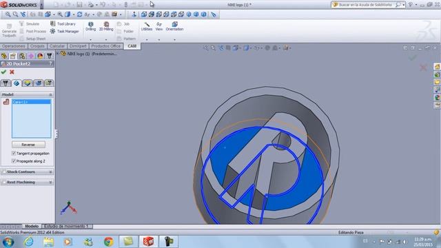 Tutorial Maquinado de una pieza Solid works смотреть онлайн