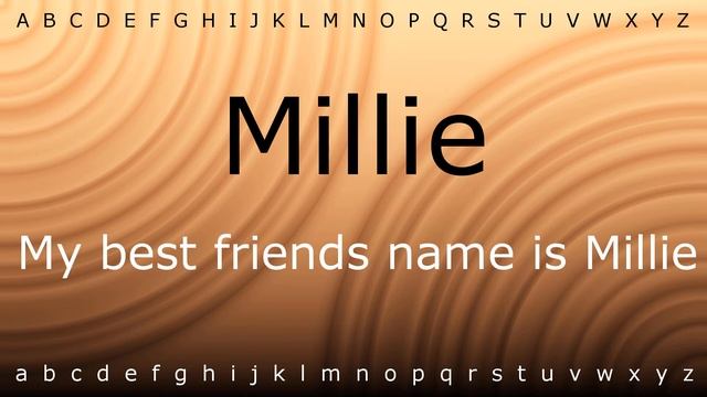 How to pronounce 'Millie' with Zira.mp4 смотреть онлайн