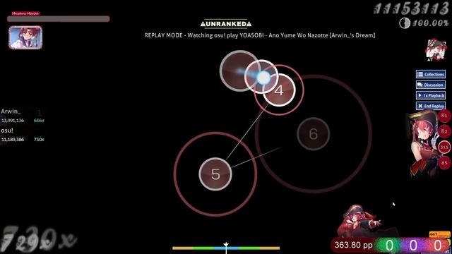Ano Yume Wo Nazotte by Yoasobi mapped by KataKlxsmic [Arwin_'s Dream] смотреть онлайн