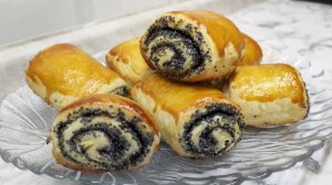 Слойки С МАКОМ ИЗ СЛОЕНОГО ТЕСТА ЗА 15 МИНУТ.