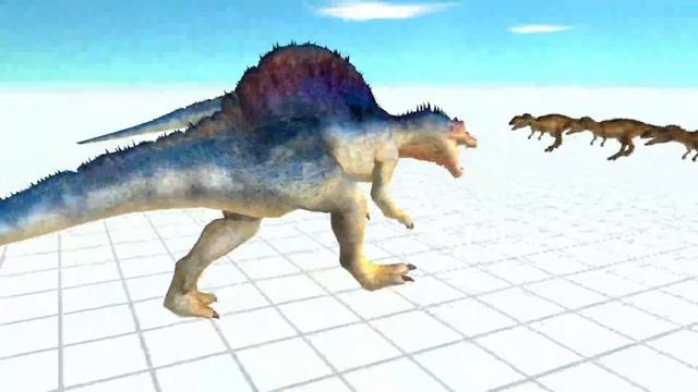 Spinosaurus vs Triceratops dinosaur battle - ARK ANIMAL REVOLT BATTLE SIMULATOR (ARBS) смотреть онлайн