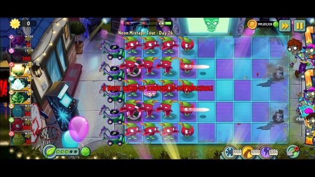 PvZ 2 ~Neon Mixtape Tour ( Stage 24 ) смотреть онлайн